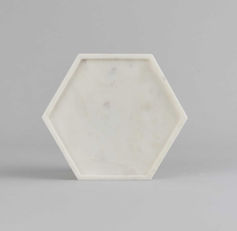 Hexagon Shape Marble Tray