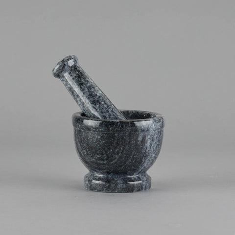 Grey Marble Mortar and Pestle