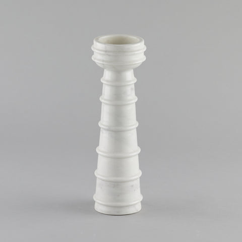 Nora White Marble Candle Holder
