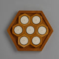 Yellow Marble Hexagon Tea Light Holder